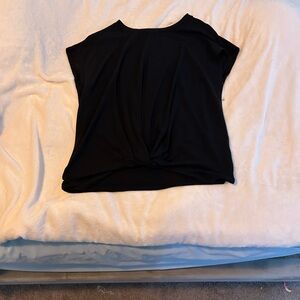 Time and Tru Black Short Sleeve Top